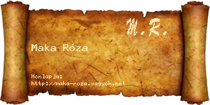 Maka Róza névjegykártya