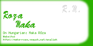 roza maka business card