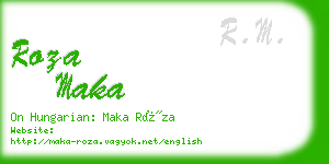 roza maka business card